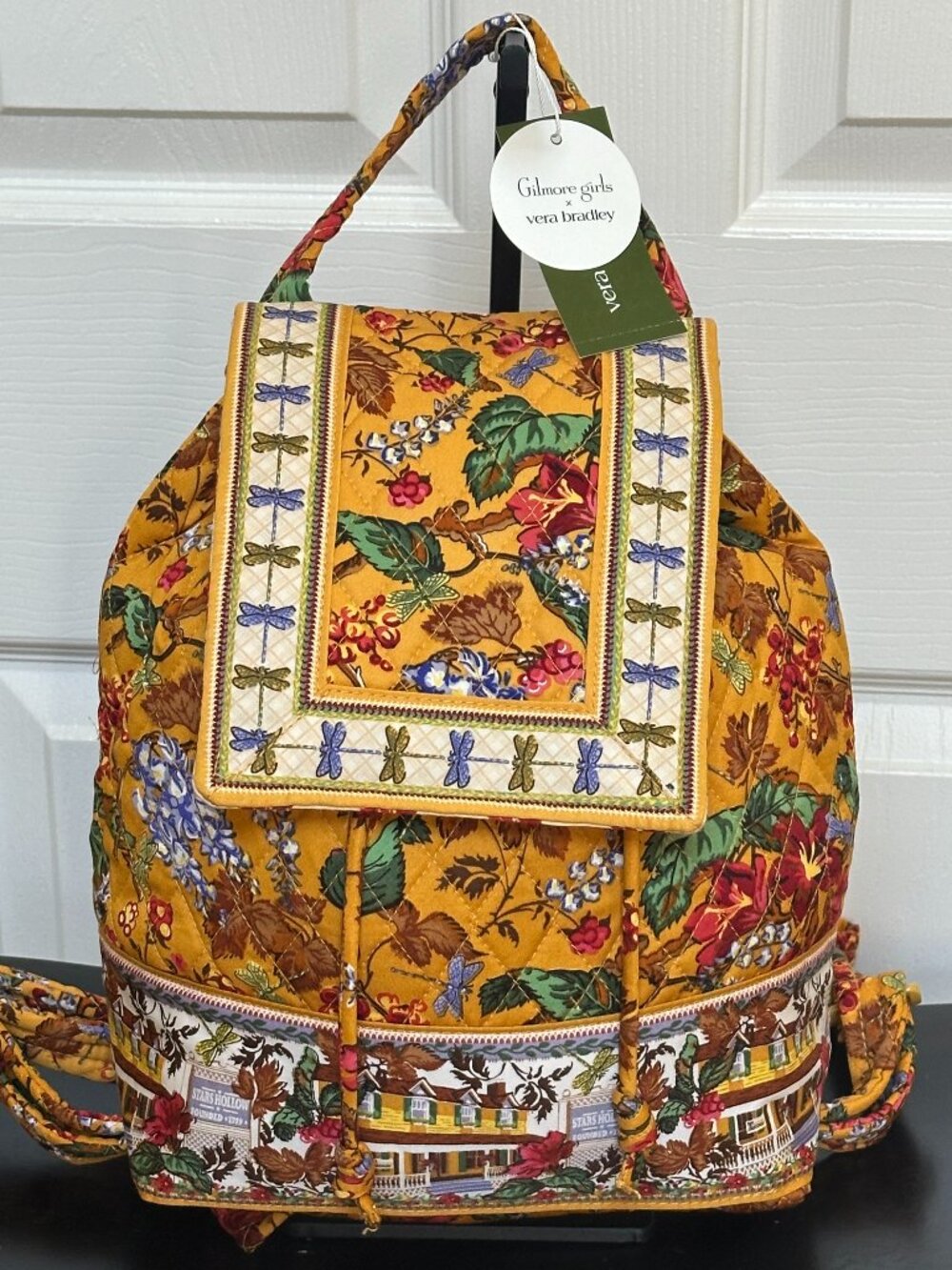 VERA BRADLEY X GILMORE GIRLS ORIGINAL DRAWSTRING BACKPACK:NWT G.G. AUTUMN